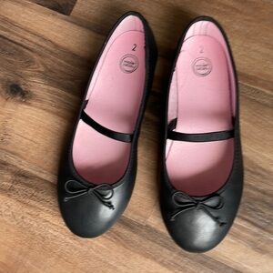 Size 2 Girls Ballet Flats with Foot Strap